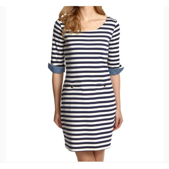 Joules Dresses & Skirts - Joules Remy navy white stripe dress